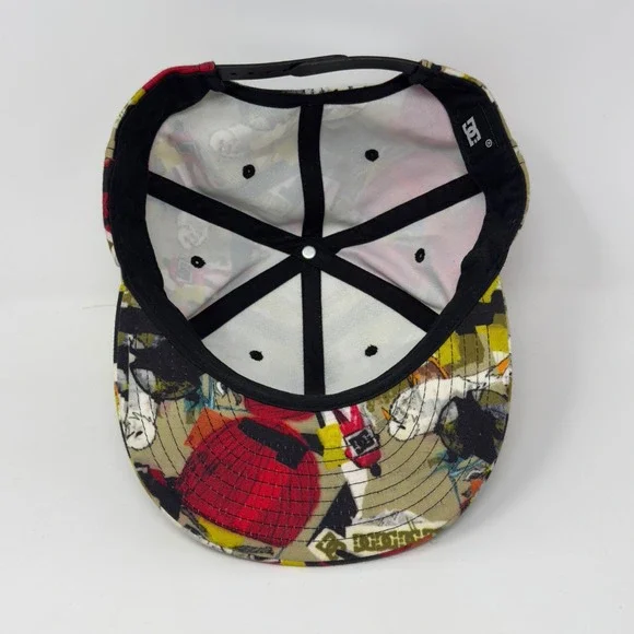 DC Shoes Graphic Print Baseball Cap Snapback Hip Hop Skate Style Multi Color - Picture 7 of 8